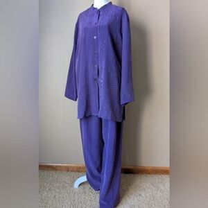 Coldwater Creek Silk Womens 2-Piece Set Tunic & Pants